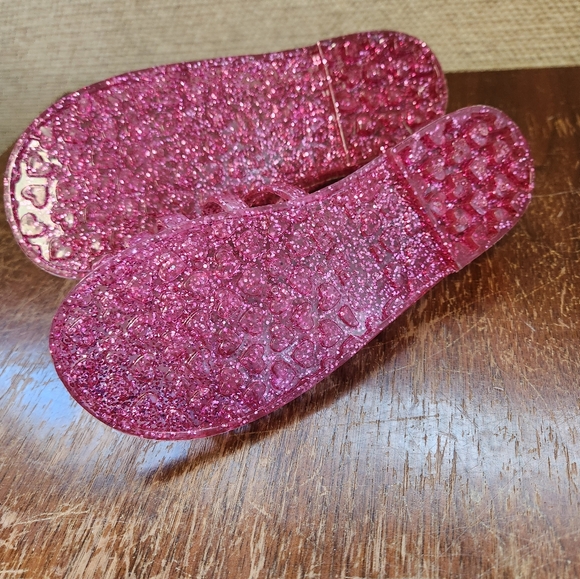 Girls Children's place pink glittery jelly sandals - Picture 4 of 5